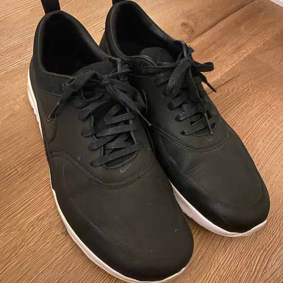 Nike Airmax Premium Thea black leather womens sz 9 - Picture 1 of 4
